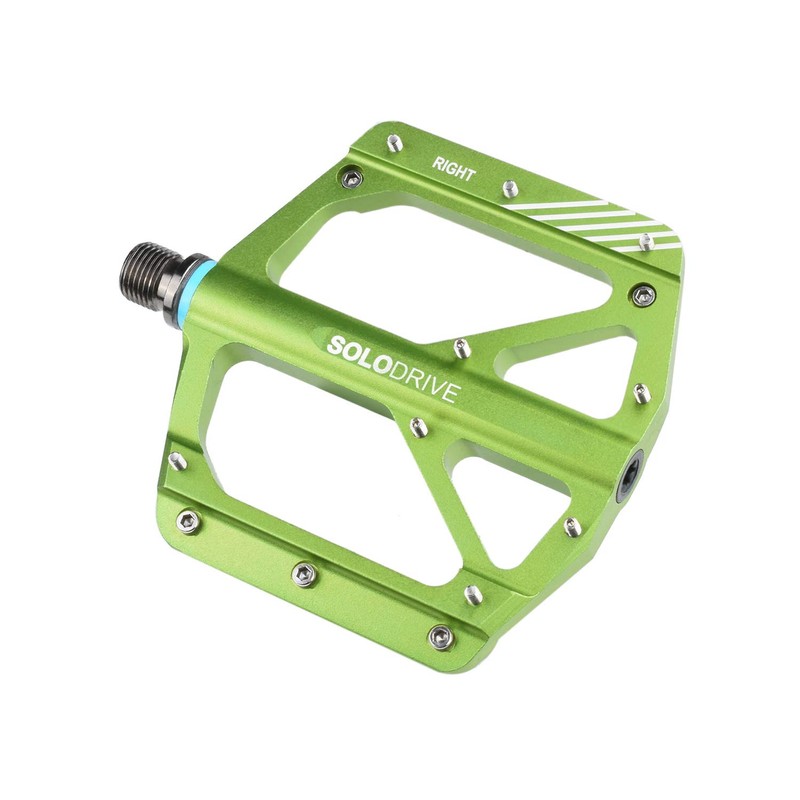 SOLODRIVE Mountain Bike Flat Pedals, Low-Profile Aluminium Alloy Bicycle Pedals,