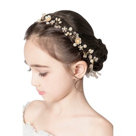 ARCADY Hair Accessories, Hair Ornaments, Boxed, Recitals, Weddings, Suitable for Children and Adults, Handmade by Artisans, Headdress (Little Flower), Resin Pearl, Pearl