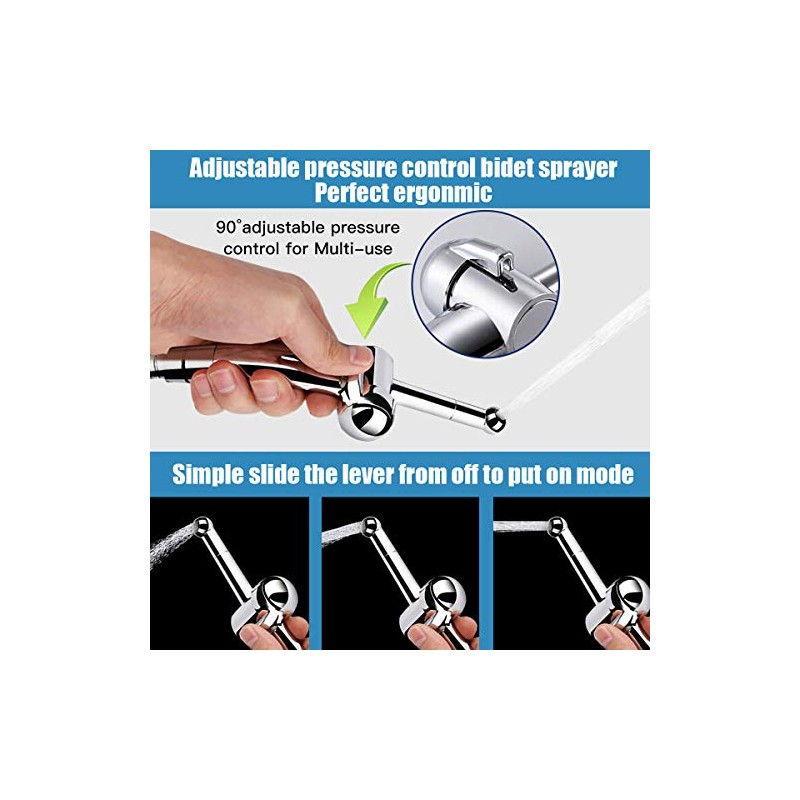 Hand Held Bidet sprayer for Toilet Showerhead Cleaning Kit Bathroom
