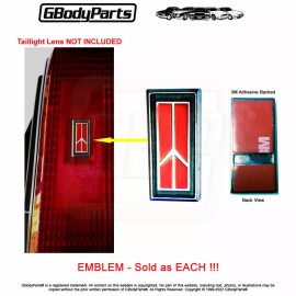 Gbodyparts 86-88 Cutlass CORRECT Color Metal Base Taillight Tail Lamp Lens ROCKET EMBLEM ea