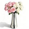 Silver Flower Vases for Centerpieces, 304 Stainless Steel Bud Vases,
