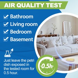 Mold Test Kit for Home – DIY Mold Detection for Surface, HVAC, and Indoor Air Quality, Includes Free Identification Guide