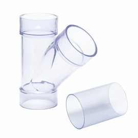 POWERTEC 2-1/2 Inch ID Y Fitting for 2-1/2 Inch OD Dust Collection Pipes, Adapters and Fittings with Splice for 2 1/2 Inch ID Dust Collection Hose Connector, 1 set (70320)