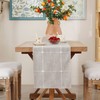 Embroidered Linen Table Runner Rustic Plaid Farmhouse Table Runners Checkered