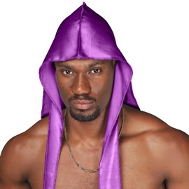 DOHEEM Durags for Men Women, Silky Satin durag for 360 Wave, Long Tails, 1Pc Purple