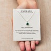 Philip Jones Sterling Silver May (Emerald) Birthstone Necklace Created with
