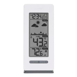 La Crosse Technology Wireless Digital Forecast Station Moon Phase Indoor Outdoor Temperature Sensor