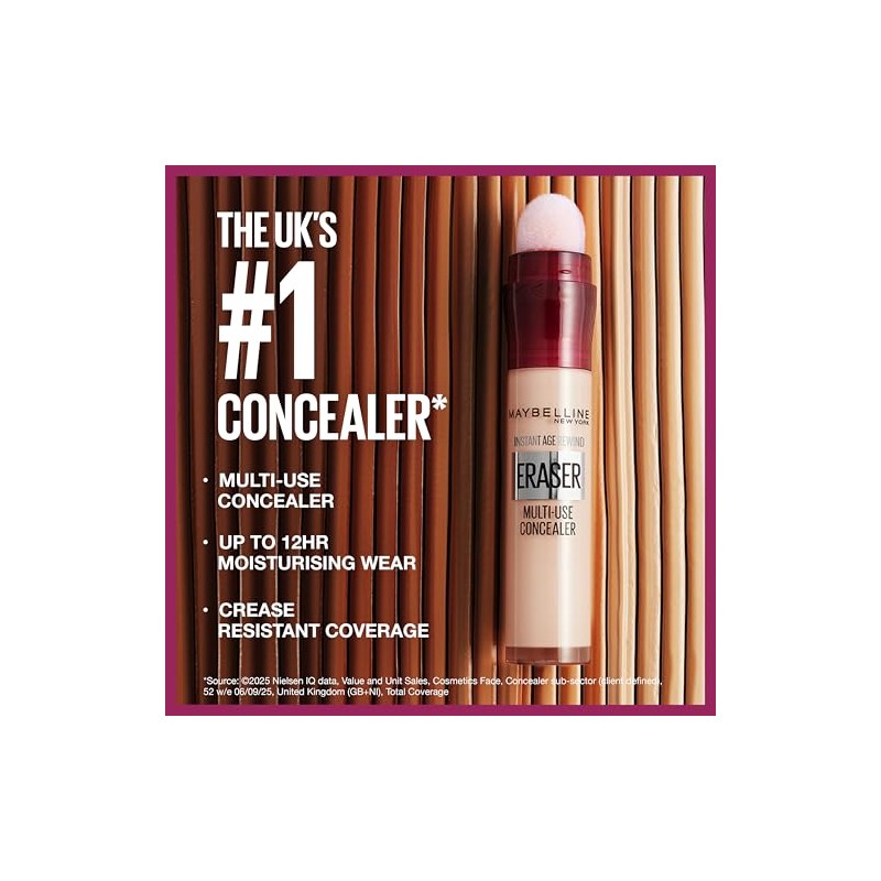 Maybelline Instant Anti-Age Eraser Eye Concealer for Face, Dark Circles,