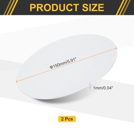 sourcing map 2Pcs Aluminum Disc, 6"(150mm) Diameter 0.04"(1mm) Thickness Round Aluminum Sheets 6061 Aluminum Circle Plates for Metal Stamping