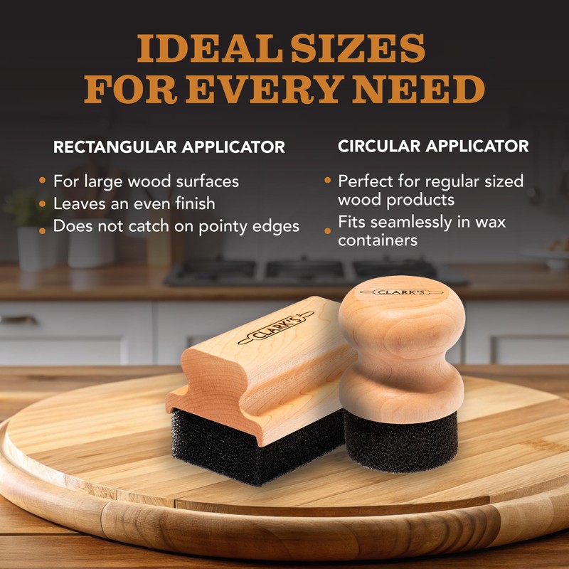 CLARK'S Food Grade Mineral Oil & Wax Applicator for Round