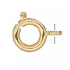 Platinum 100 Gold Plated Brass 9mm Spring Ring Clasps with