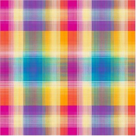 Nuxovilar Peel and Stick Vinyl Floor Tiles - 12x12 Inch Colorful Plaid Pattern, 10 Pcs Self-Adhesive Flooring for Easy Installation