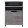 Winsome Wood Nova Storage Cabinet, 1-Drawer, Charcoal
