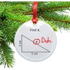 Find X Funny Math Ceramic Christmas Tree Ornament