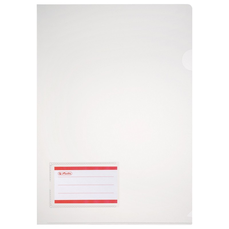 Herlitz 10913804 Aktenhülle A4 glasklar mit Etikett, PP, 0,180 mm