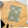 Angoily Green Floral Pattern Fabric Book Cover for A6 Notebooks