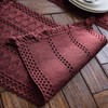 Weldomcor Macrame Table Runner Burgundy Boho Table Runner with Tassels