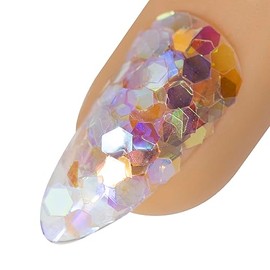 Young Nails Art Glitters - Premium Loose Nail Glitter Powder for Acrylic Nails & Gel Nails, Nail Sequins, Nail Sparkles, Nail Art Powder, Fine & Chunky Glitter, Durable, Hype Myself, 1 oz