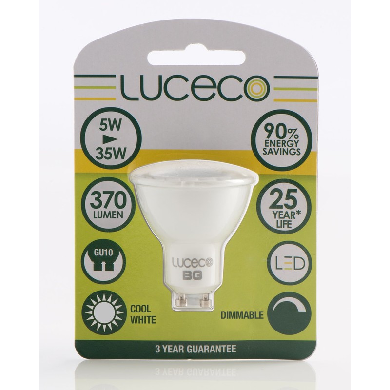 Luceco GU10 5 Watt LED Lamp 370 lm 6000 K