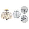AGV LIGHTING CL003F K9 Crystal Ceiling Light Fixture, Modern Semi