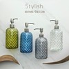 JASAI 18Oz Gray Glass Soap Dispenser with Rust Proof Pump,