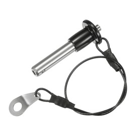 M METERXITY Push-Button Ball Locking Pin, 5/16" [8mm] Dia., 31/32 [25mm] Usage Length Quick Release Lock Pins W Lanyard Cable for Speaker/Aviation/Gym/Machine [304 Stainless Steel]