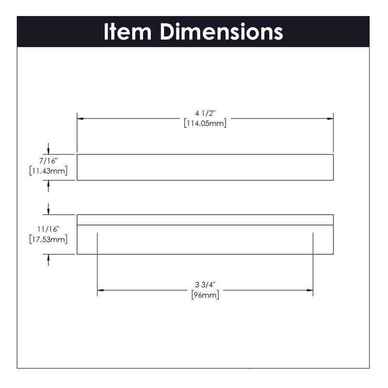 Hickory Hardware 1 Pack Solid Core Kitchen Cabinet Pulls, Luxury