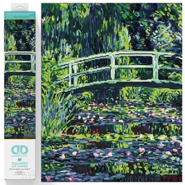 DIAMOND DOTZ ® - Water Lilies and Japanese Bridge, Full Drill, Square Dotz, Diamond Art Nature, Square Drill Diamond Painting, Diamond Painting Square Drill, Diamond Art Paintings, 23.2"x22.4"