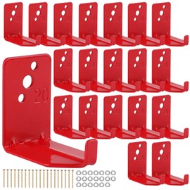20Pcs Fire Extinguisher Mount,Universal Fire Extinguisher Bracket,Hook Wall Mount for 5 to 40 lb Extinguishers,for Big and Small Fire Extinguisher Cabinet,Dry Chemical and Water Extinguishers