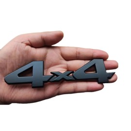 2X 4X4 Emblem Emblem 3D Nameplate Decal Suitable for 1500 2500 3500 (Black)