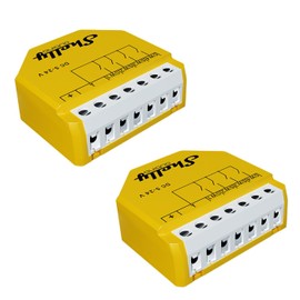 Shelly Qubino Wave i4 DC | Pack of 2 | Z-Wave 800 Series 4 Digital Input Control for Advanced Action Control Low Power Consumption | Home Automation | Repeater Extended Mains ​