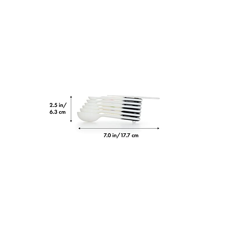 OXO Good Grips 6-Piece Plastic Measuring Spoons with added Scraper