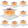 Dynaming 8 Pack Solar Post Cap Lights Outdoor with Flickering