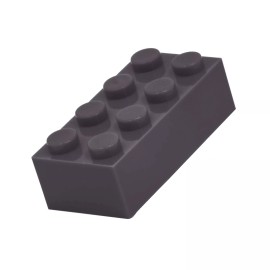 Minizfigs 2x4 Classic Building Bricks 100 PCS Creative Toy Set (Dk Gray) 3001