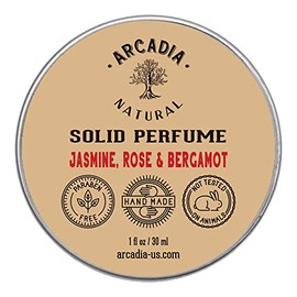 Jasmine, Rose and Bergamot - Handcrafted with natural oils and butters, Vegan and alcohol-Free perfume