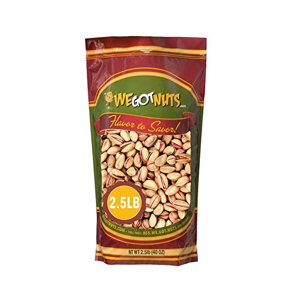 Turkish Pistachios Antep Roasted Salted , In Shell - We Got Nuts 2.5 lb