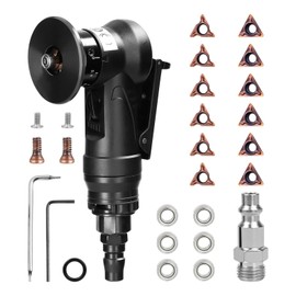 Pneumatic Chamfering Tool, Mini Chamfering Deburring Tool For Metal Beveling Machine Pneumatic Edge Beveler for Metal Trimming, Arc Corner Deburring Linear Beveling Trimming (Black)