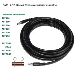 XZT 2300PSI 50 Ft Anti-kink High Pressure Washer Hose,car washer Extension Hose,Replacement Hose with connector for AQT pressure washer (50)