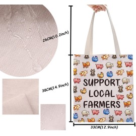TSOTMO Stardew Merch Stardew Game Gaming Tote Bag for Cozy Gamer Pelican Town Gift Farmers Gift Game Lovers Gifts (Local Farmer)