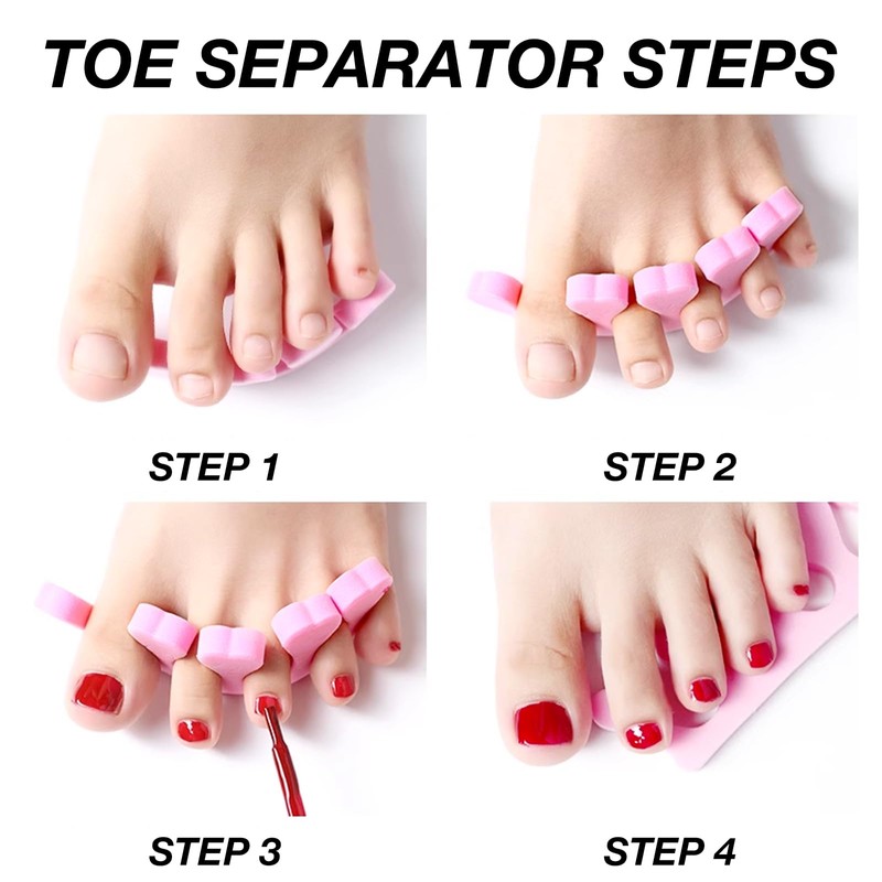 RTRTGS 8-Piece Toe Separator, Sponge Toe Separator, Soft Foam Finger