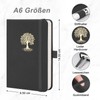 EMSHOI Notebook A6 Lined with Inner Pocket, 80 Sheets/160 Numbered