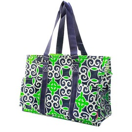 N Gil All Purpose Organizer Medium Utility Tote Bag (Geo Navy Green)