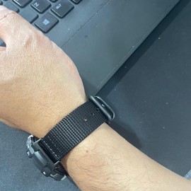 Nylon Strap Watch Band Compatible with Casio SGW 100/SGW-200/GW-3000B/GW-3500B,Replacement Sport Strap for Men & Women (Black)