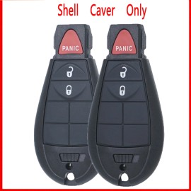 mec-automotive 2 For 2009-2018 Dodge Ram Grand Caravan Keyless Remote Car Key Fob Cover Shell