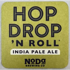Noda Brewing Co HOP DROP N ROLL 2 Sided Car Beer Drink 4" Coaster Mat Charolette