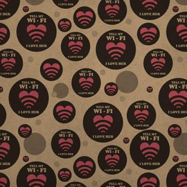 GRAPHICS & MORE Tell My Wi-Fi I Love Her Wife Funny Humor Premium Kraft Gift Wrap Wrapping Paper Roll