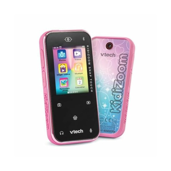 VTech - Kidizoom Snap Touch Pink, Kids Camera, Interactive Toy - 6/13 Years Old - FR Version, Pink