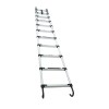 Gurdtopo 10.5 FT Collapsible Telescopic Extension Ladders Aluminum With Hooks