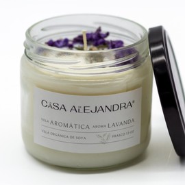 LA CASA DE ALEJANDRA. Vela de lavanda. Relajación y Meditación