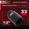 ABN - Llave de vaso para tuercas de eje, 1/2